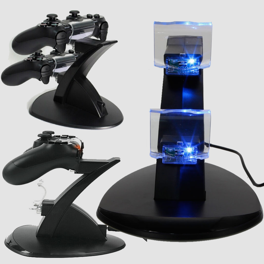 Dual USB Charging Charger Docking Station Stand for Playstation 4 PS4 Controller eBay