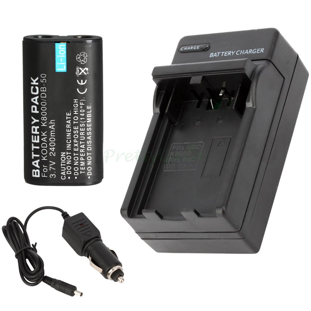 KLIC8000 Battery +Charger for Kodak Easyshare Z612 Z1015 IS Z1485 IS