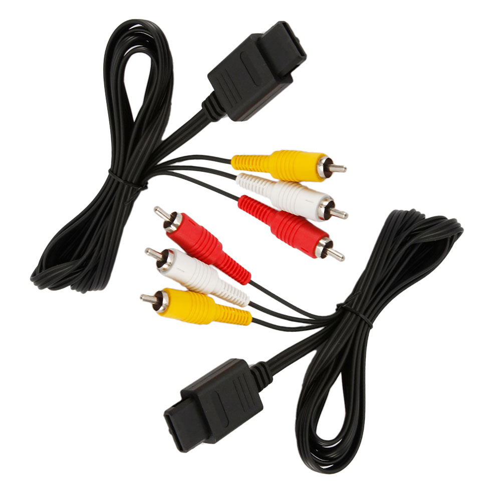 Lot2 6FT AV Audio Video A/V TV Cable Cord wire for Gamecube SNES